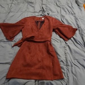 Venus brand maroon microfiber suade dress. Size 10.
